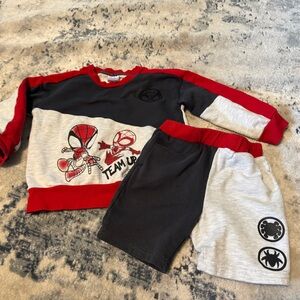 Marvel Spider-Man Kids Shorts - Red, Black, and Gray